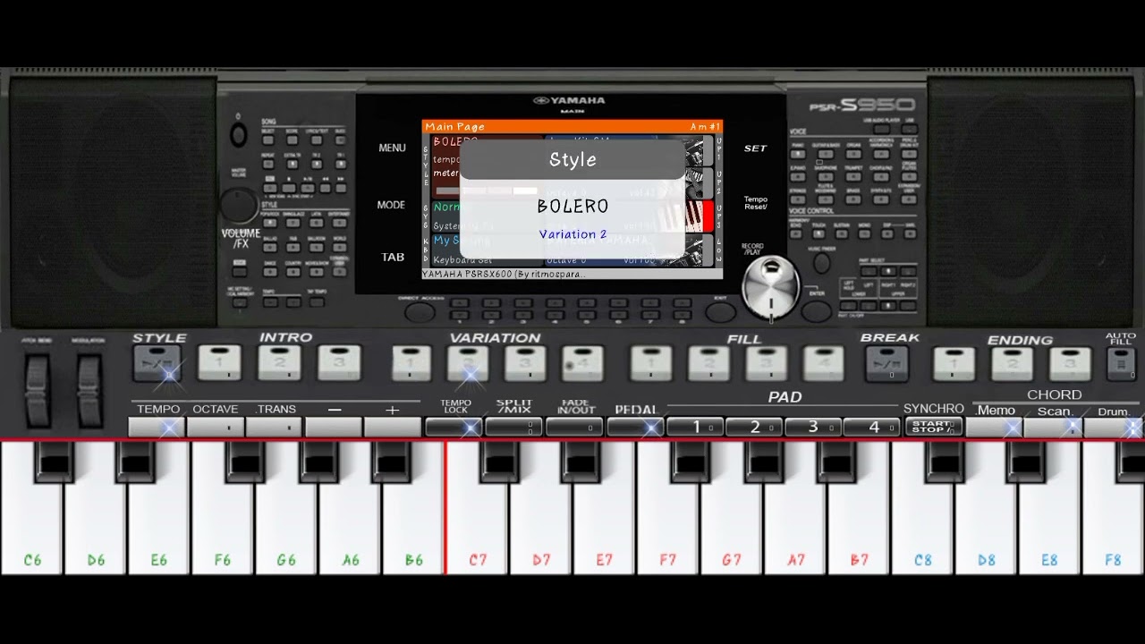 ORG Tocando un estilo Bolero Yamaha PSR 🎵🎵🎵🎵🎵
