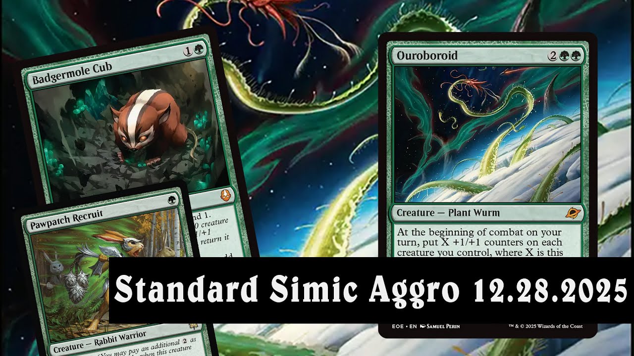 Simic Aggro | Standard | Badgermole Cub | Ouroboroid | MTG Standard Meta Decks #magicthegathering