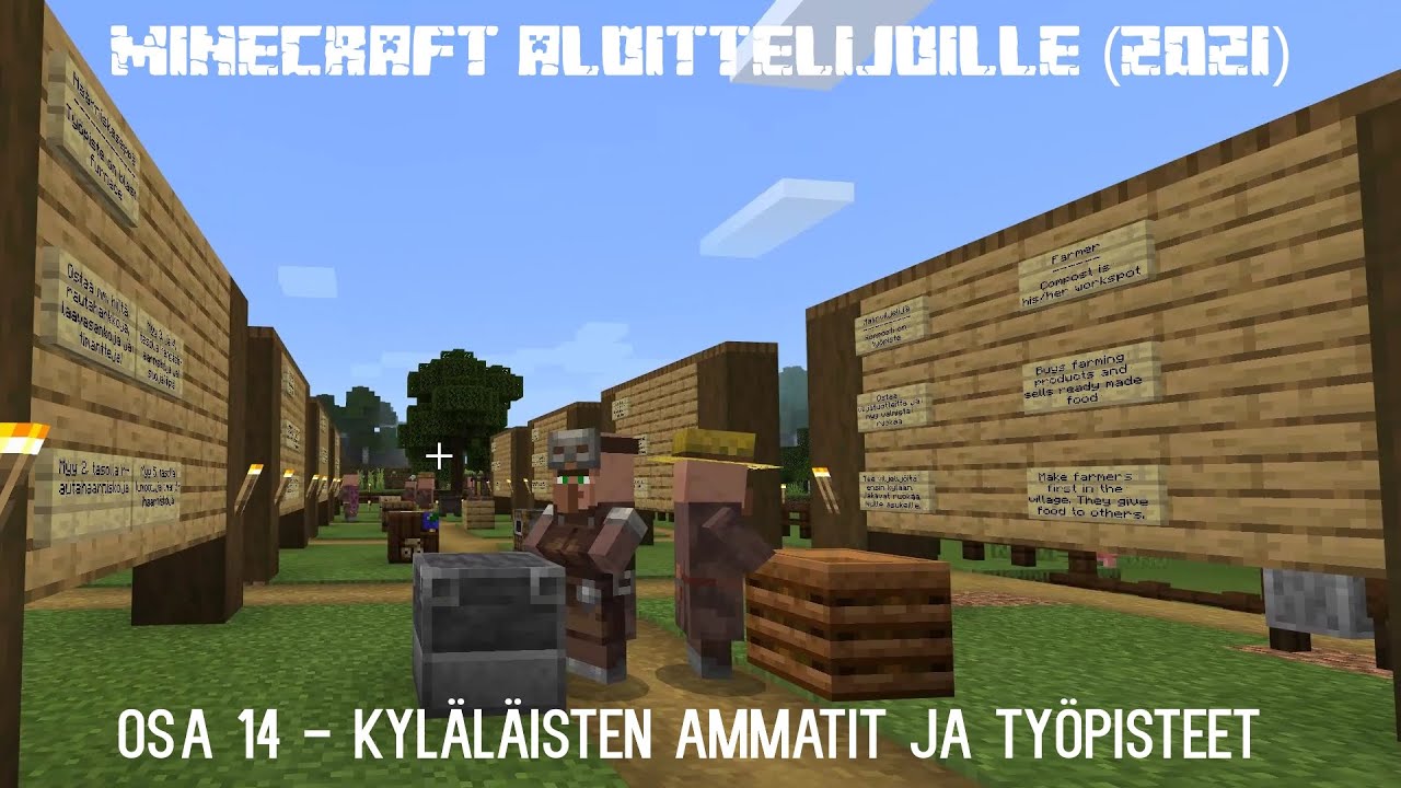 Kyläläisten ammatit ja työpisteet - Minecraft aloittelijoille (2021) #14