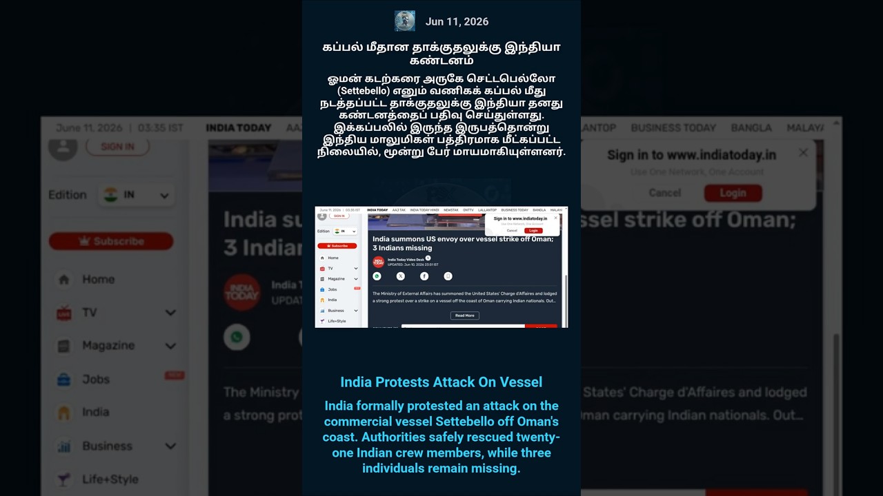 🚨 India Protests Ship Attack: Learn English through News