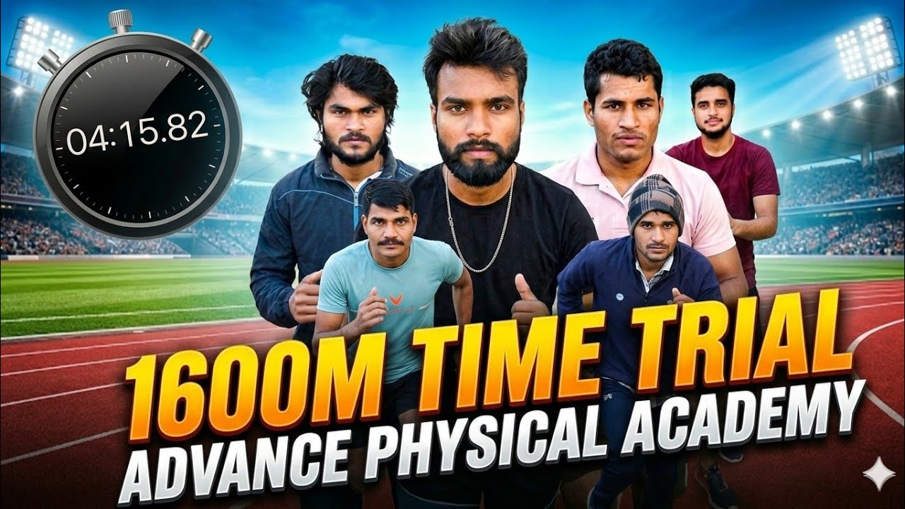 Delhi Police Constable/HCM/AWO/TPO 1600M Time Trial 🎖️Advance Physical Academy 🎖️
