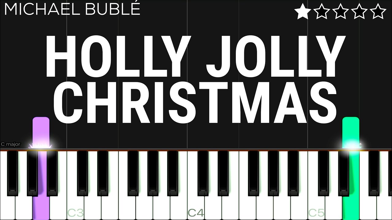 Michael Bubl&eacute; - Holly Jolly Christmas | EASY Piano Tutorial