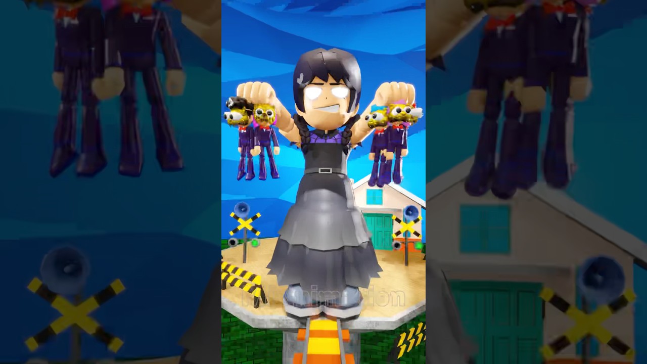 Squid Game DOLL vs Wednesday Addams?😱PK XD Funny Challenge  #pkxd #squidgame #challenge #shorts