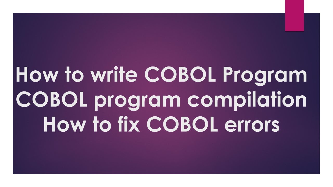 COBOL DAY2 Training | Compilation Process | Fixing COBOL errors | How to write COBOL program