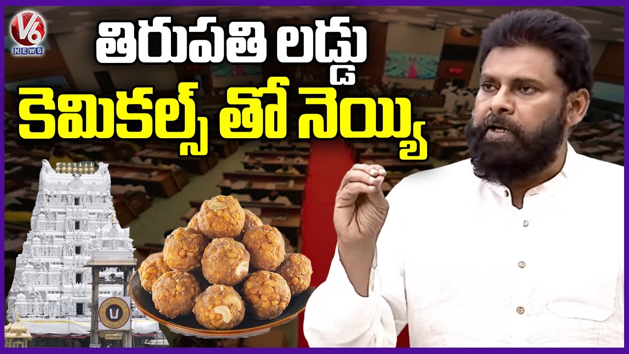 Dy CM Pawan Kalyan Speaks in AP Assembly on Tirumala Laddu Controversy | V6 News