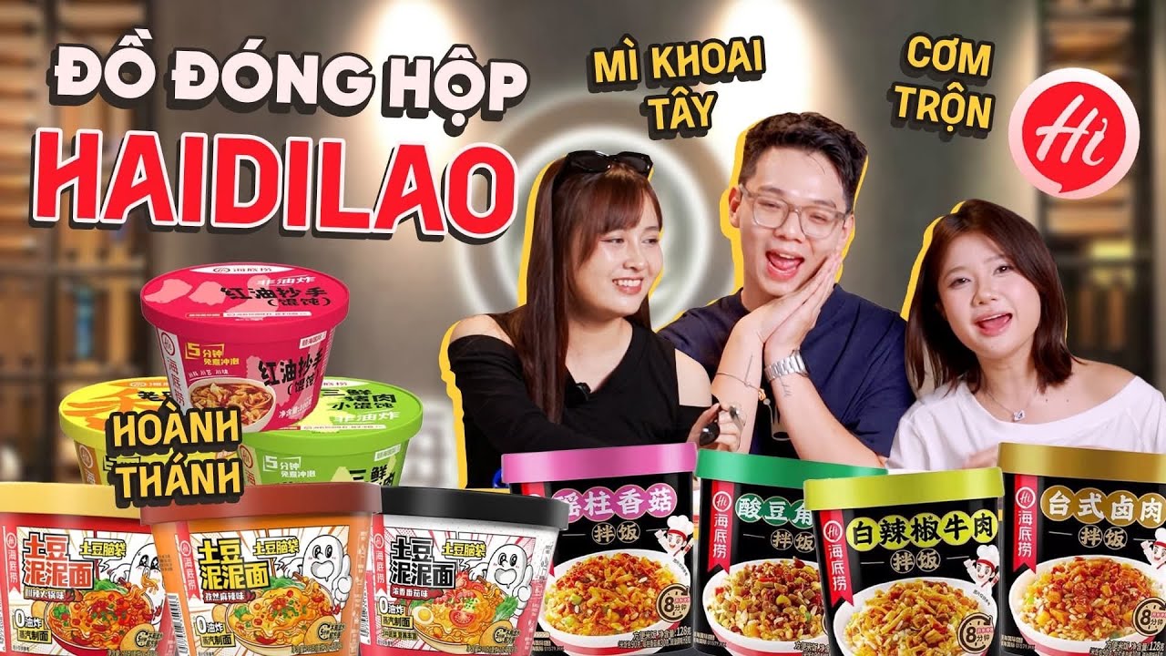 M&igrave; g&oacute;i Haidilao 2025 độc lạ!!: m&igrave; khoai t&acirc;y nghiền si&ecirc;u d&iacute;nh, cơm trộn ăn liền bằng nước s&ocirc;i 😱