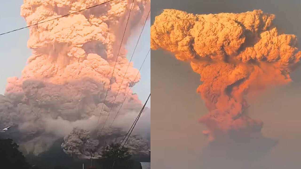 Dramatic footage captures Mount Lewotobi’s towering ash plume | SWNS