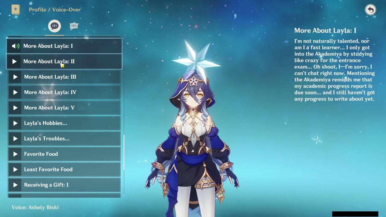 LAYLA ALL VOICE LINES (ENGLISH)
