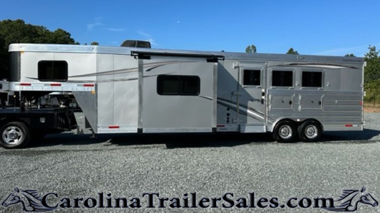 New 2024 Merhow 3 Horse Trailer Tour | NEW DESIGN! 13' LQ, Slide