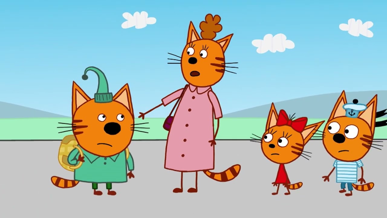 La Famille Chat | Notre premier vol en avion! | Dessins animés pour enfants | épisode 28