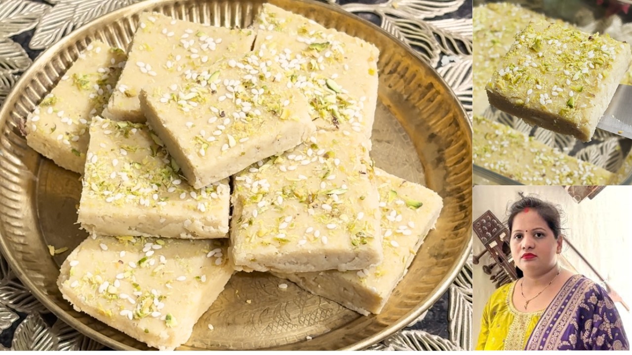 सर्दियों की स्पेशल गुड़ बर्फी: इतनी सॉफ्ट कि मुँह में पिघल जाए 😍| Soft & Melt-In-Mouth Jaggery Barfi