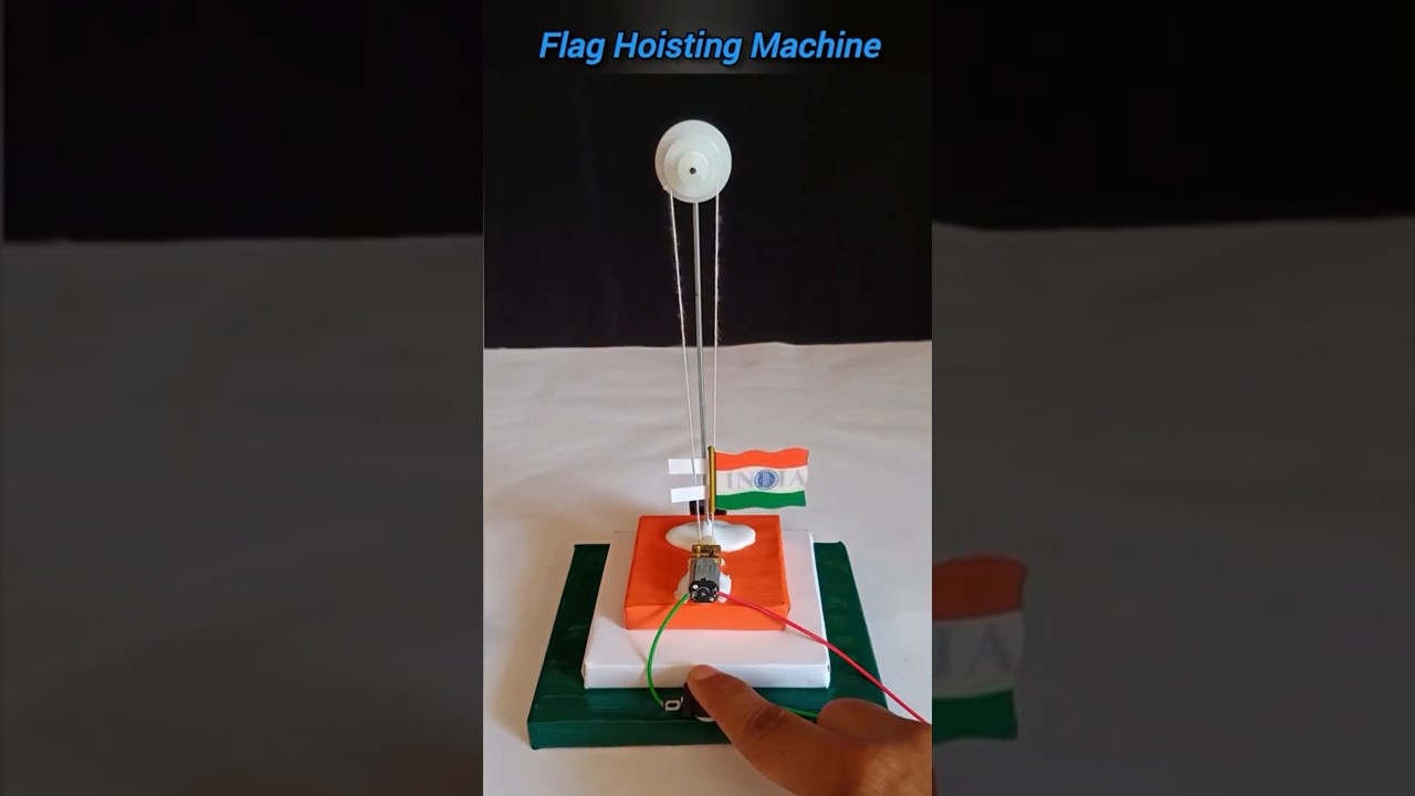 Automatic Flag Hoisting Machine 🇮🇳 | Independence Day Special &bull; #shorts #dcmotor #independenceday