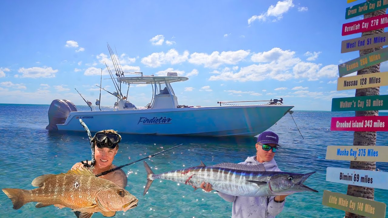 4 дня на Багамах на нашем 35 Contender Wahoo Grouper Snapper Catch and Cook