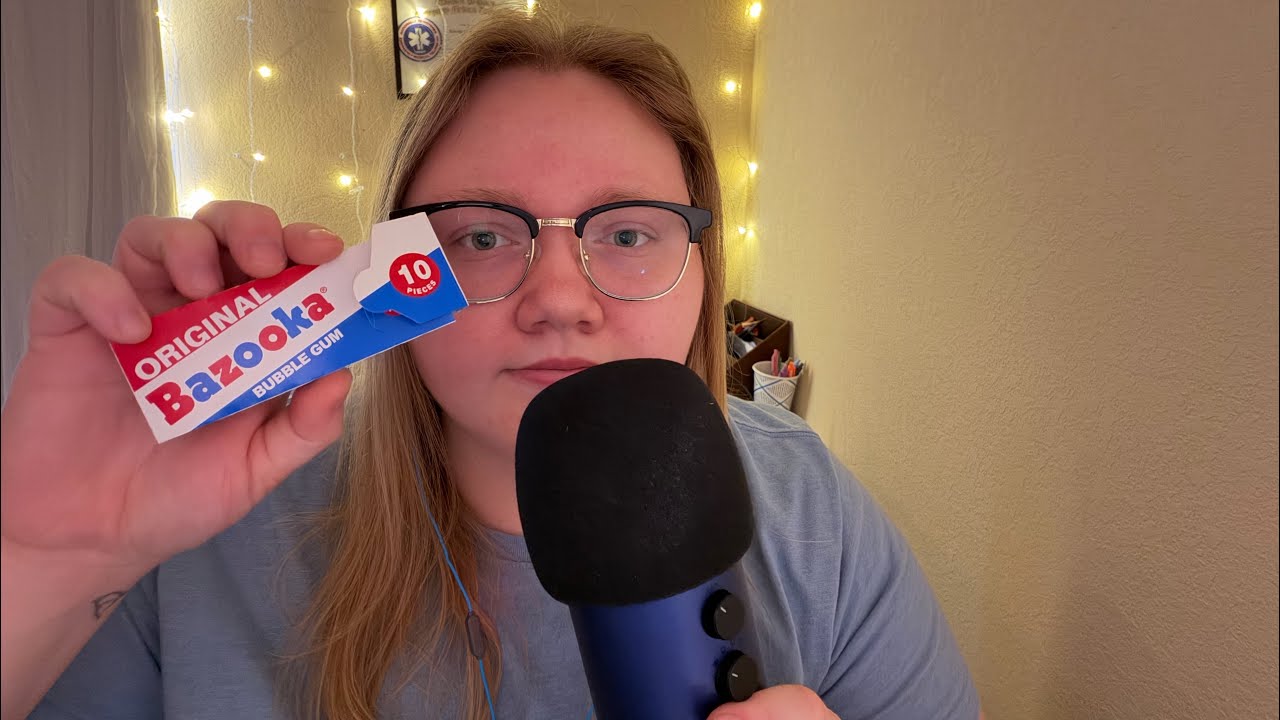 ASMR Super Tingly Up Close Trigger Words (with gum chewing)