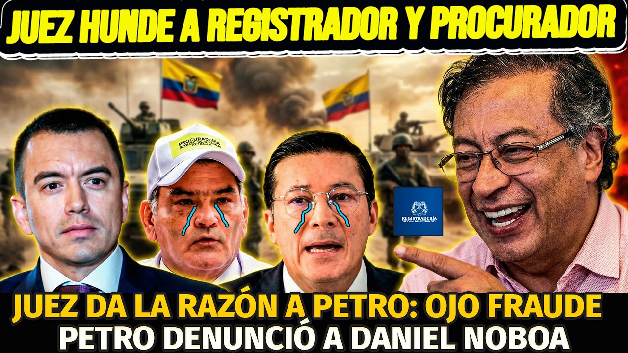 CAYÓ REGISTRADOR Y PROCURADOR: JUEZ HUNDIÓ PLANES CONTRA PETRO. PRESI REVELÓ TODO DE NOBOA: GRAVE