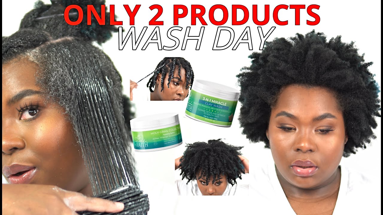 SIMPLE + EASY WASH DAY EVER 4C 4B 💦 *Easy Detangling* - NATURAL HAIR WASH ROUTINE | Bubs Bee