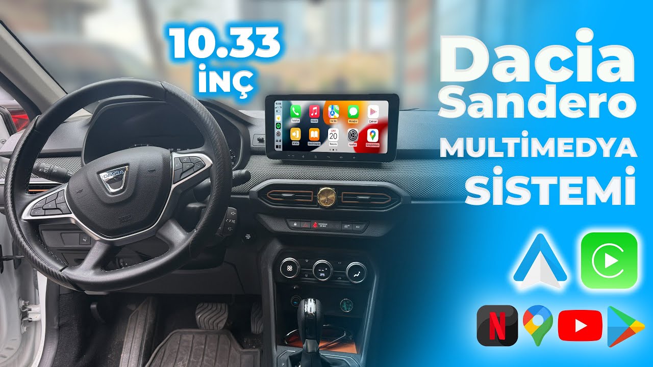 Dacia Sandero (2021 - 2023) CarPlay ve AndroidAuto Destekli Android Multimedya Sistemi➡ 22-2999