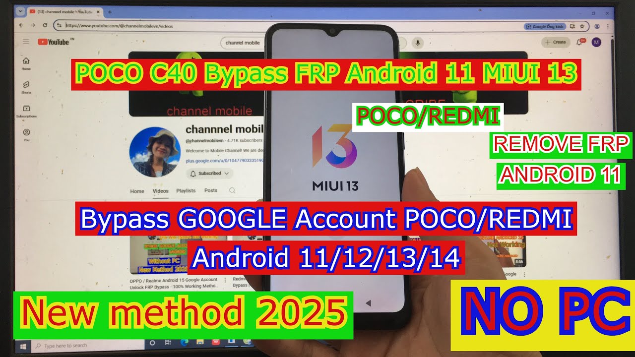 How to Bypass FRP on POCO C40 Android 11 MIUI 13 (Google Account Remove) | 100% Working Method