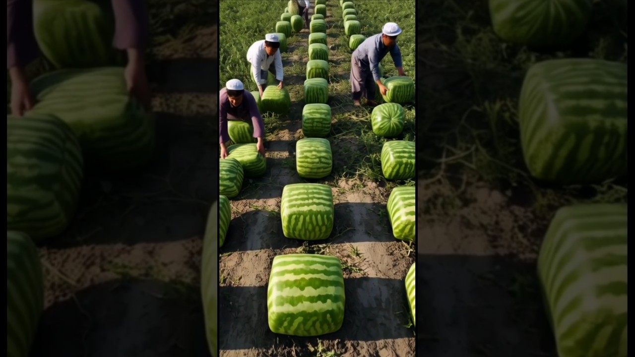 Uzbekistan farmers are harvesting these square watermelons