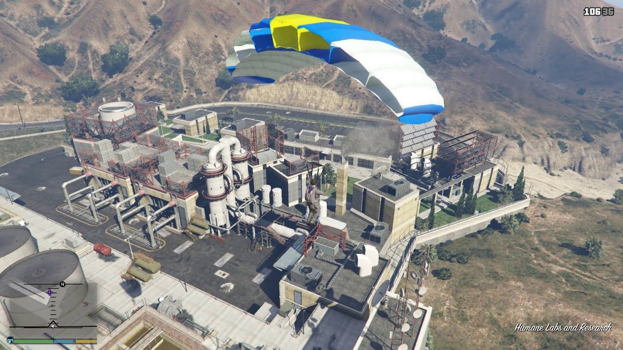 Landing in a secret factory