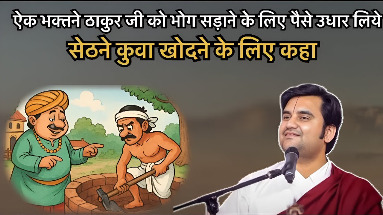 ऐक भक्तने ठाकुर जी को भोग सड़ाने के लिए पैसे उधार लिये Pujay shree endresh Ji Maharaj 