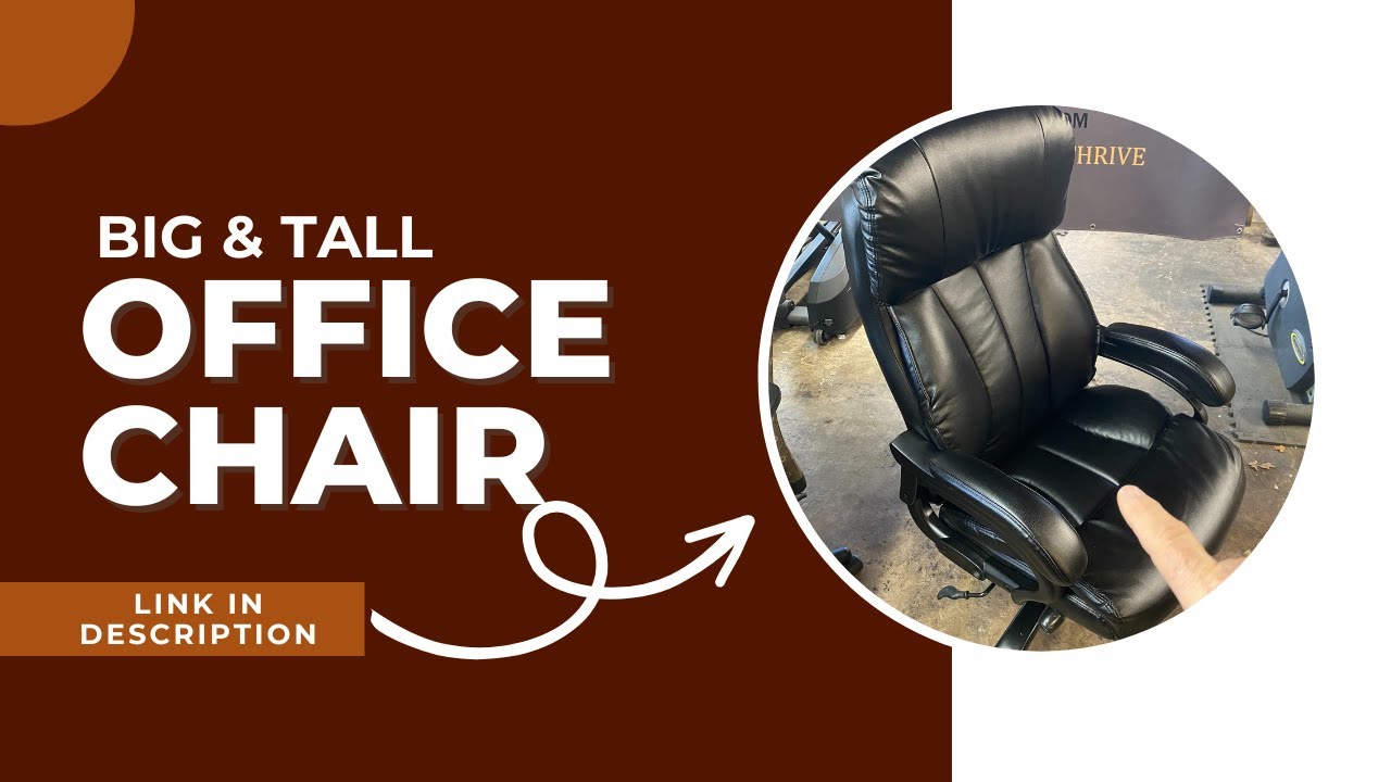Big and Tall Office Chair, Adjustable Lumbar || Ergonomic Swivel Computer Chair