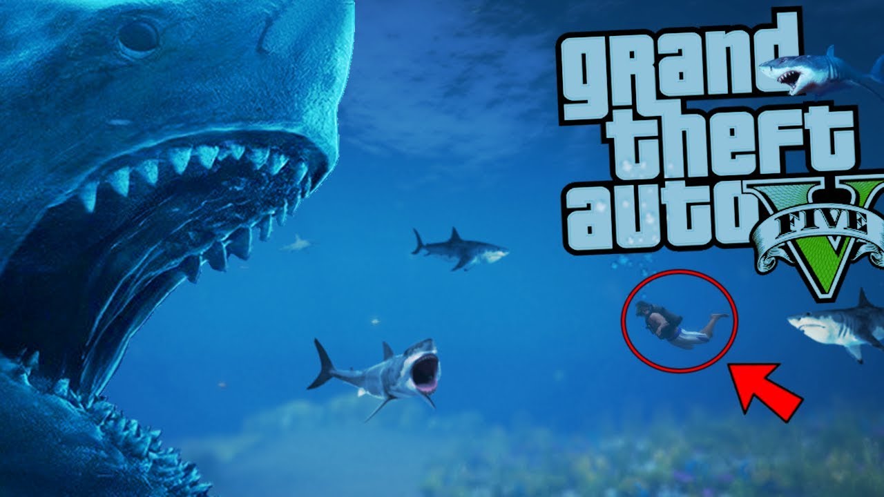 МОД «НАПАДЕНИЕ АКУЛЫ МЕГАЛОДОНА» (геймплей модов GTA 5 для ПК)