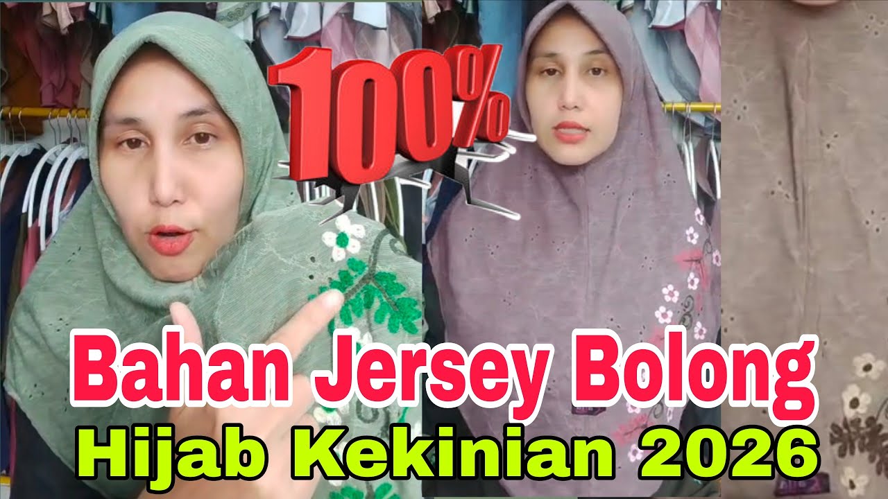 Persiapan Lebaran! Hijab Bahan Jersey Bolong Adem & Kekinian, Belanja Online Bandung