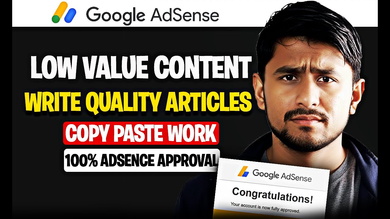 AdSense Low Value Content Problem Fix kaise kare? | Fix Low Value Content Issue | Copy Paste Work