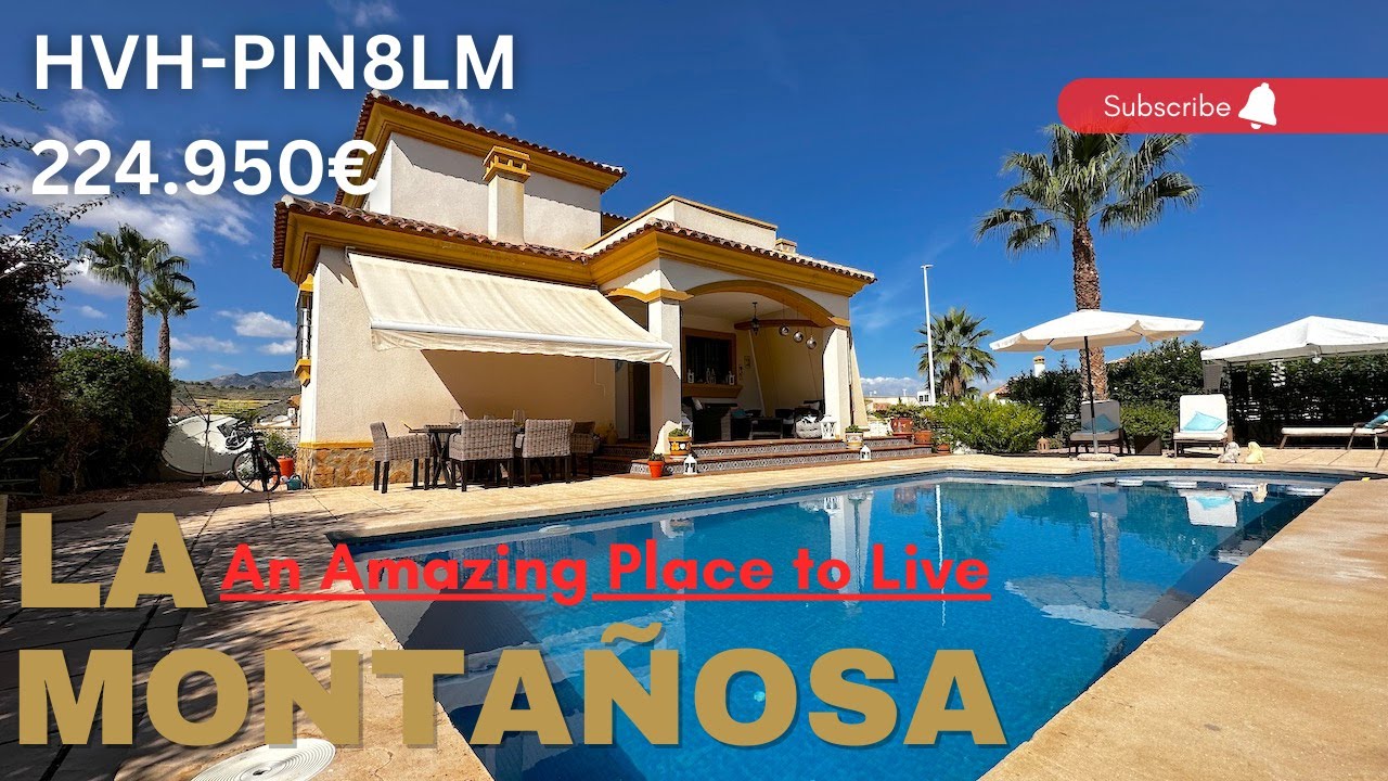 La Montanosa - Hondon Valley 4 bed villa with pool - FURNISHED HVH-PIN8LM 224.950€