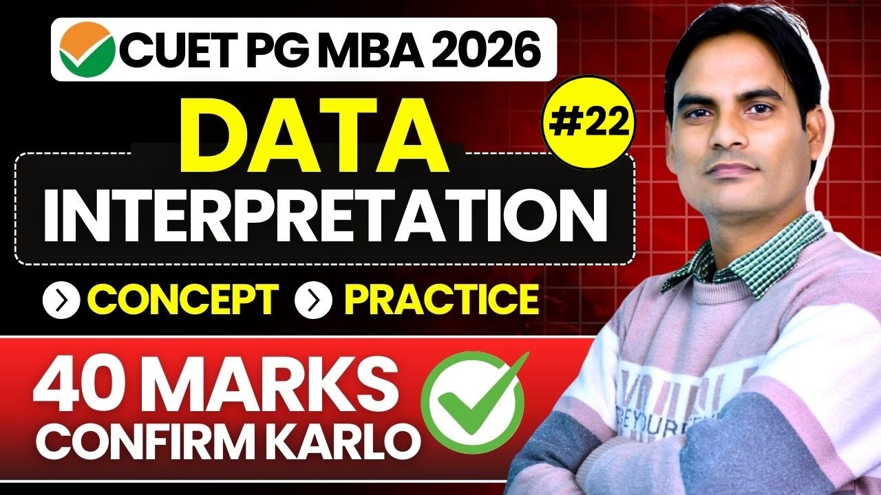 📈🔥 DI from Zero Level Class 22  || Data Interpretation for CUET PG MBA 2026 || Malik Sir #cuetpgmba