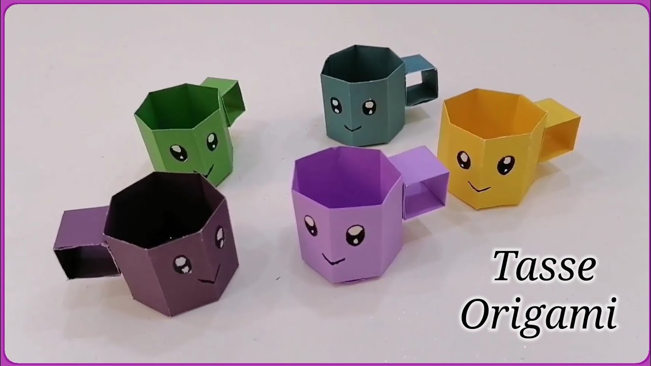 Tasse falten aus Papier | Origami tasse de caf&eacute; | Origami cup