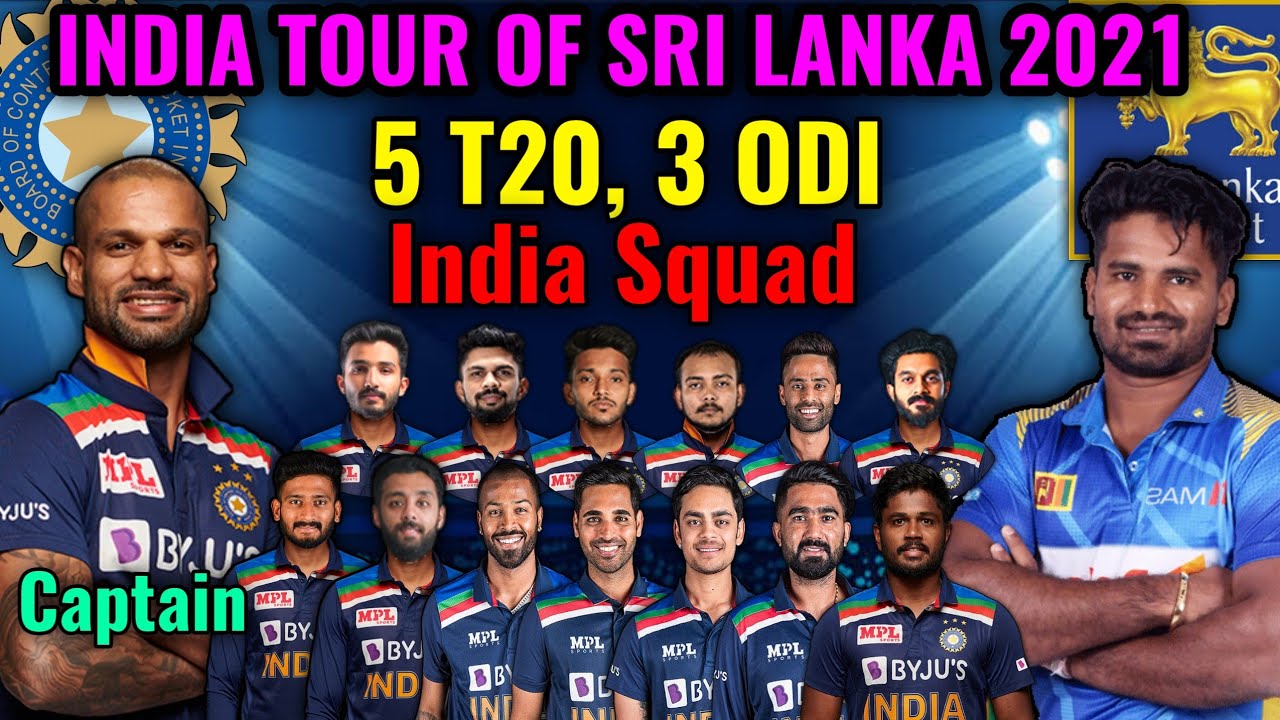 India vs Sri Lanka Series 2021 | India 22 Members Squad | 5 T20, 3 ODI Match Squad | IND vs SL