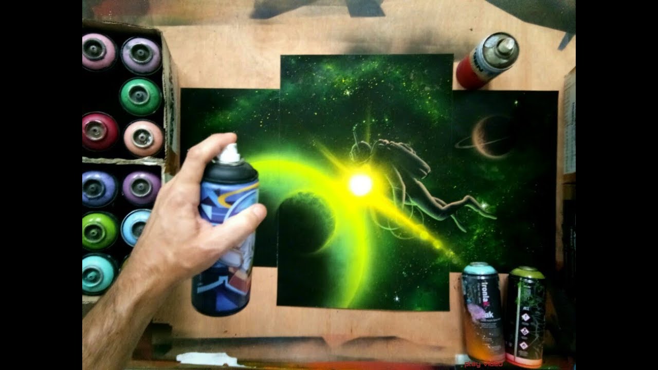 Spray Paint Art - Scubadiver-by Antonipaints- creative art