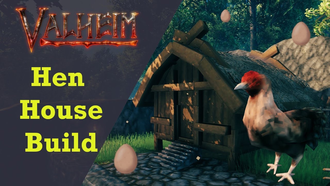 VALHEIM | HEN HOUSE BUILD - With Build costs | Simple Chicken Coop build, vanilla server no cc