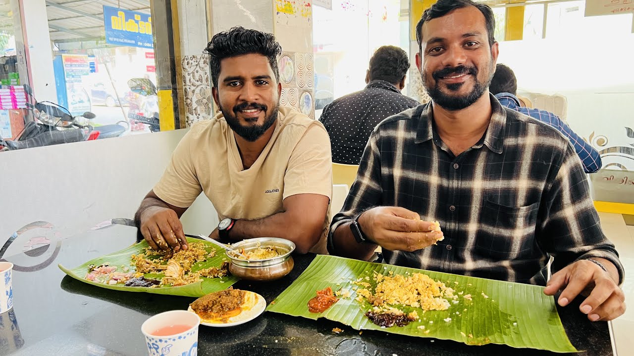 നെയ്ച്ചോറും ബീഫും പരിപ്പ് കറിയും|street food kerala|ghee rice beef