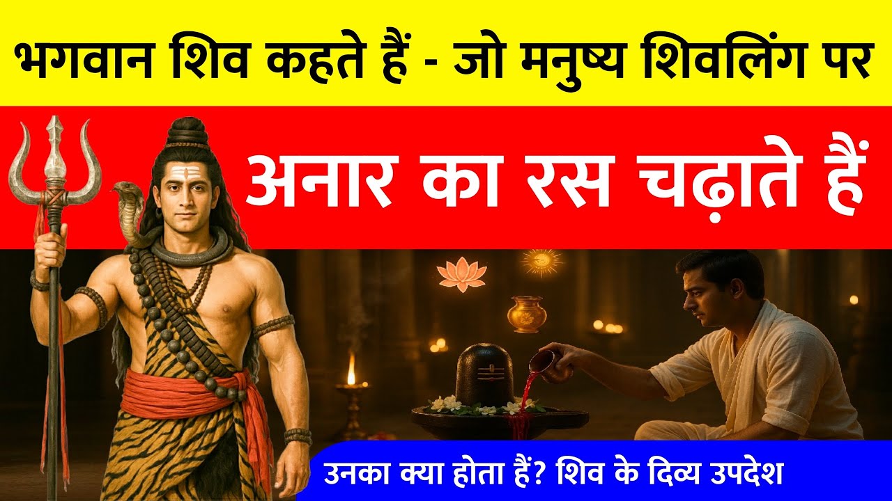 🔴 जो मनुष्य शिवलिंग पर अनार का रस चढ़ाते हैं, उनका क्या होता है? शिव के दिव्य उपदेश