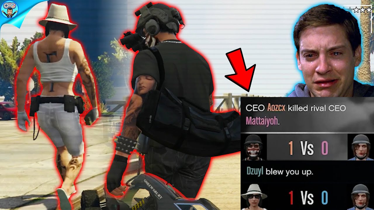 Сражаюсь с двумя очень потными Трайхардами в GTA Online!