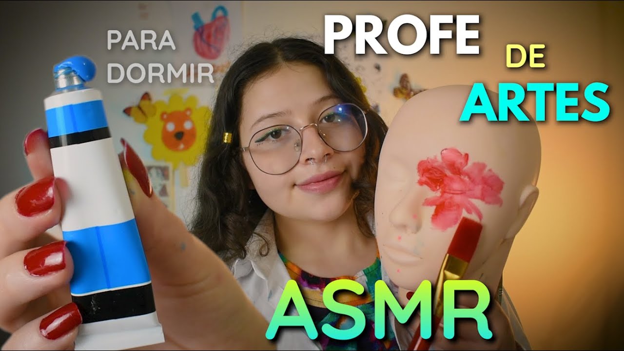 ASMR en ESPAÑOL 😌ATENCIÓN PERSONAL 👩🏻‍🎨(RP) PROFESORA de ARTES🎨 *Te PINTO la CARA*🤡 Vivalen ASMR
