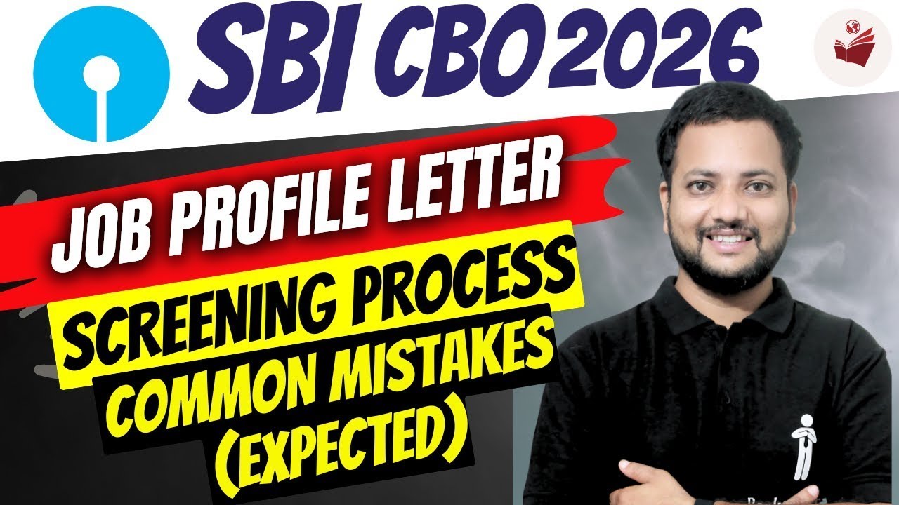 SBI CBO 2026 Recruitment 🏦 | Job Profile Letter for Screening ❌ Mistakes to Avoid