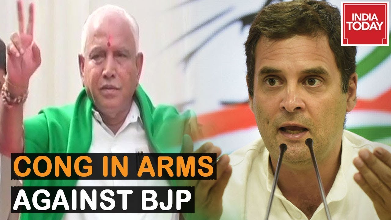 Cong Up In Arms Against BJP After Karnataka Government Falls, BSY Set To Be CM For 4th Time