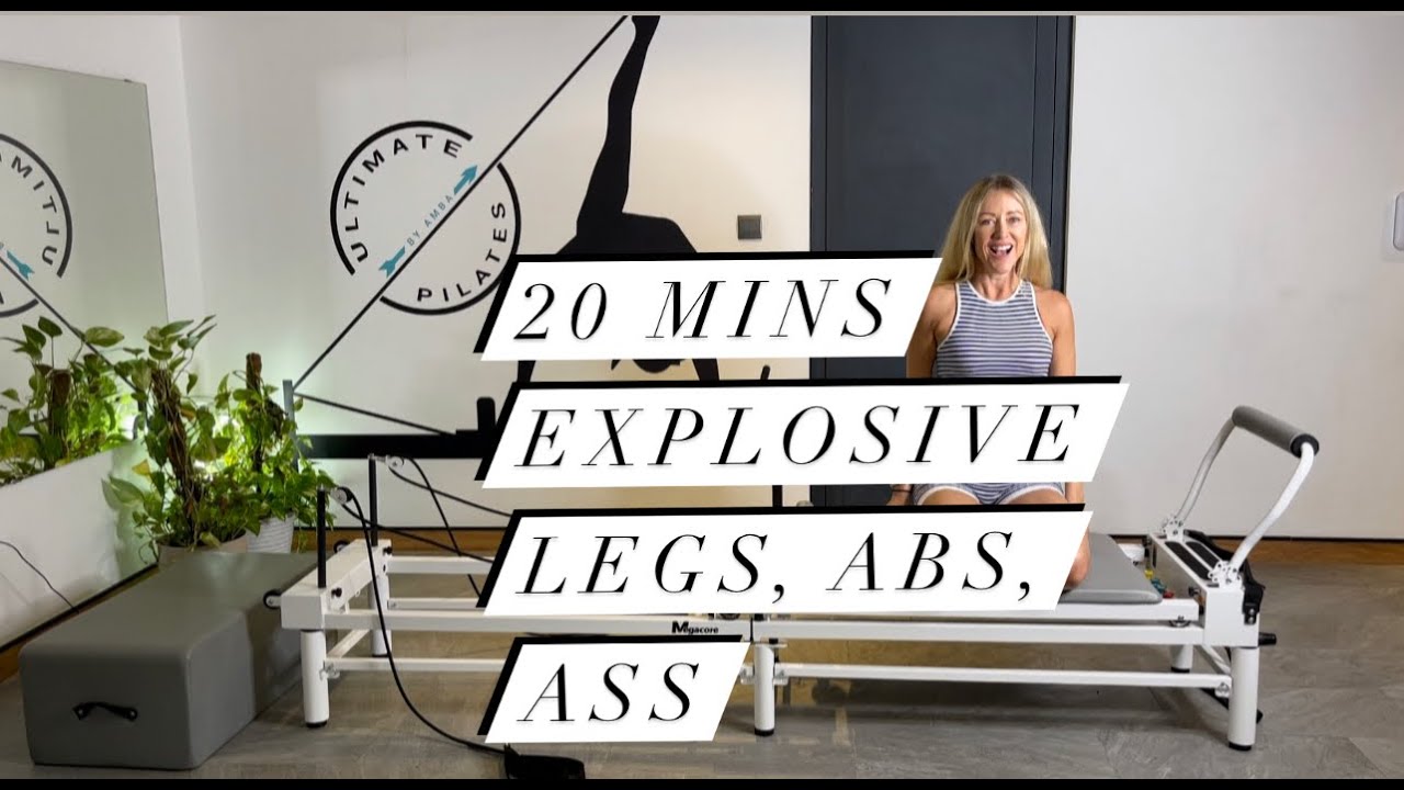 Pilates Reformer 18 mins explosive Legs, Abs, Ass workout #pilatesreformer #pilates #weightloss
