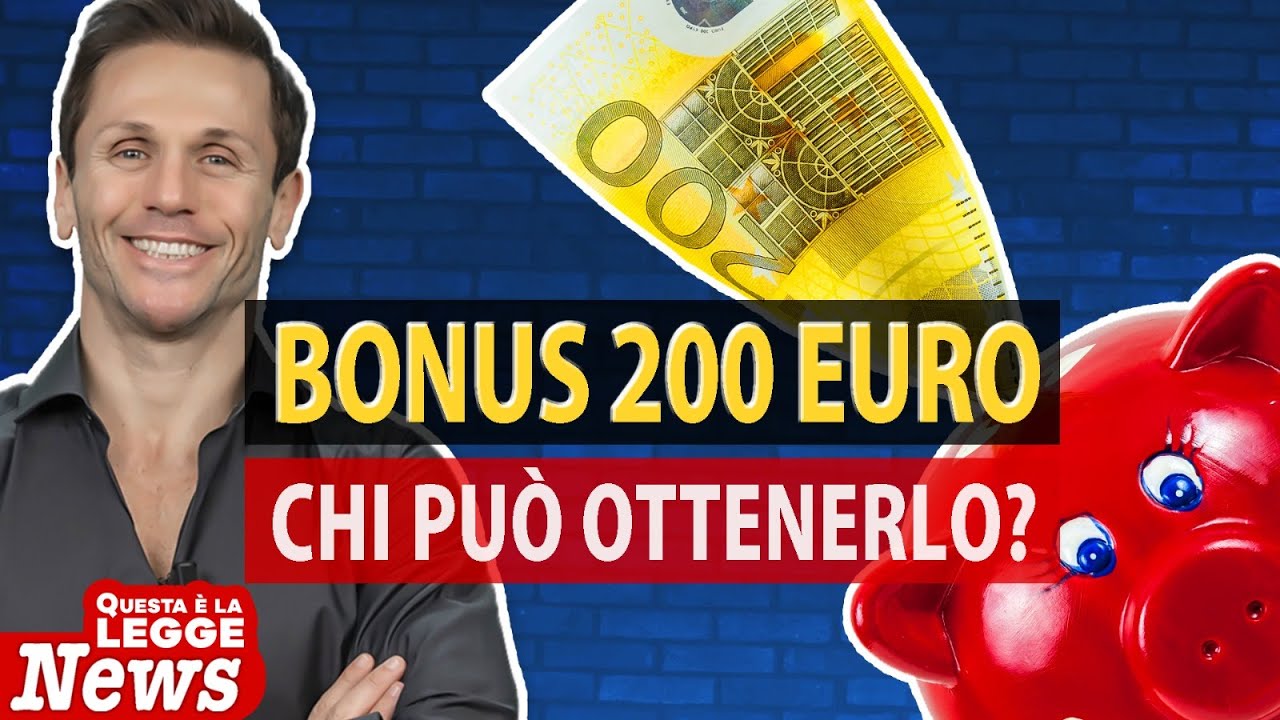 BONUS 200 EURO: chi lo avrà e come | Avv. Angelo Greco