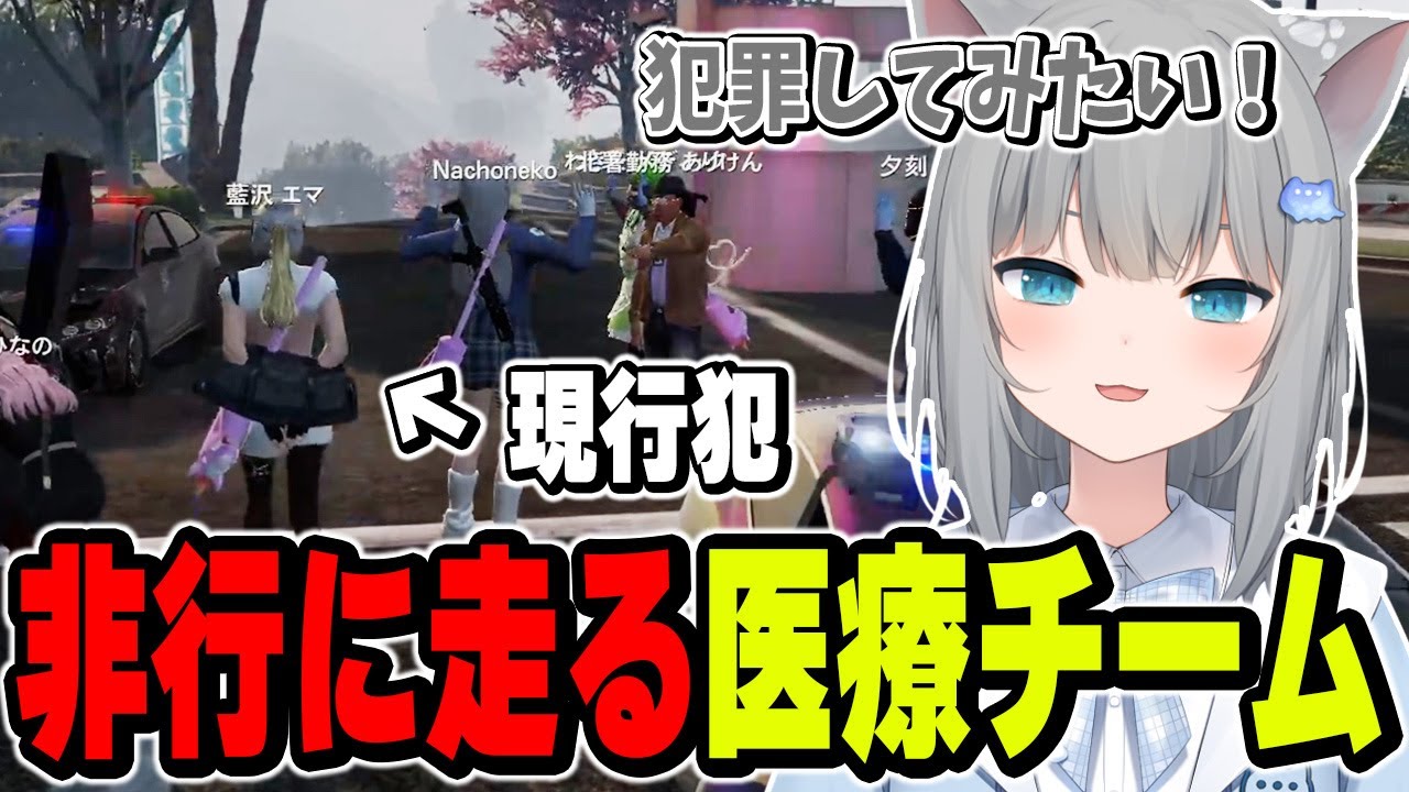 医療の仕事がなさすぎて非行に走るなちょ達【なちょ猫切り抜き/藍沢エマ/橘ひなの/夕刻ロベル/ユッカ/わきを/ありけん/Nachoneko/VCR GTA】