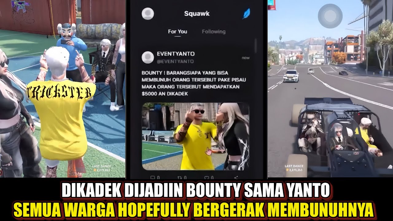 YANTO NGEBOUNTY DIKADEK DIBURU WARGA HOPEFULLY UNTUK DIBUNUH | GTA V ROLEPLAY #hopefully