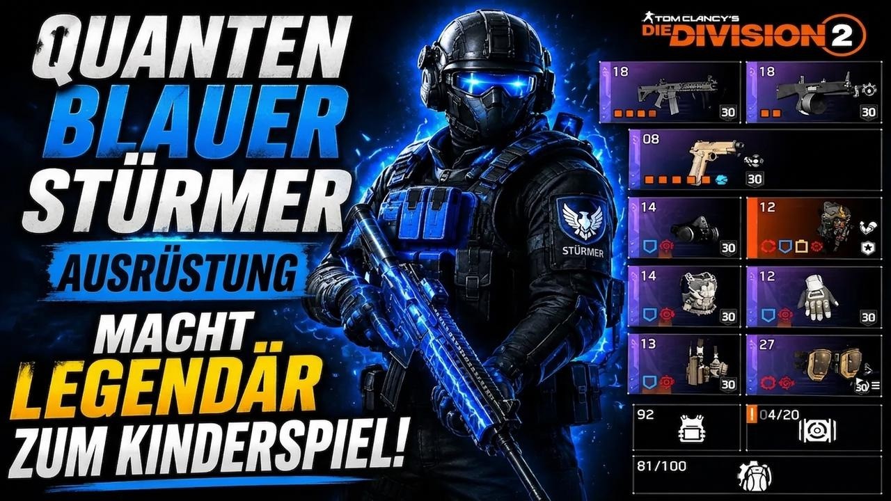 Mit diesem Quantum Blue Striker-Build wird Legend&auml;r in The Division 2 zum Kinderspiel!
