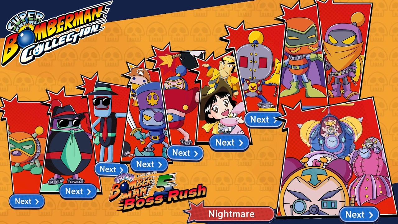 Коллекция Super Bomberman - Boss Rush - Super Bomberman 5 (сложность «Кошмар»)