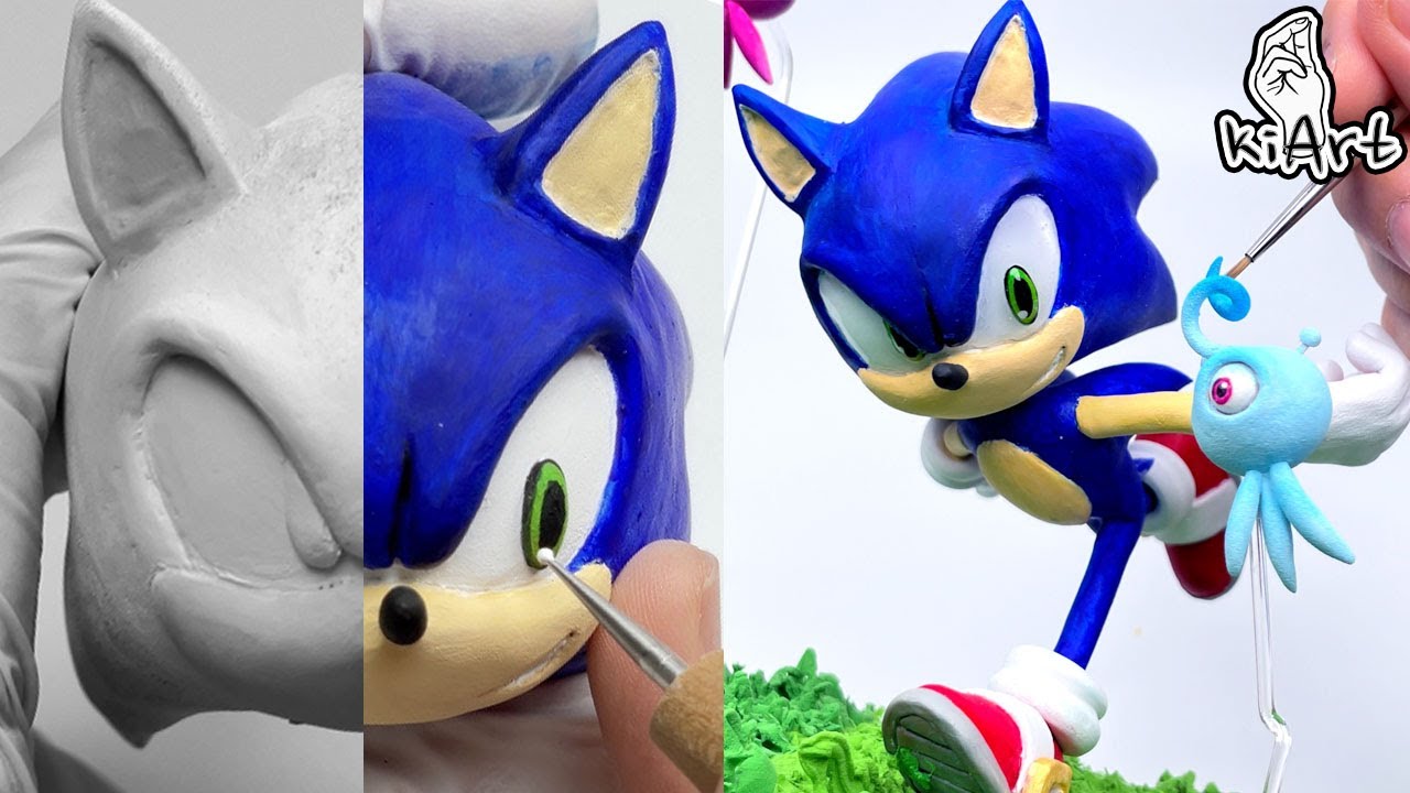 Учебное пособие по созданию Modern Sonic & Wisps / Cosclay из полимерной глины [kiArt]