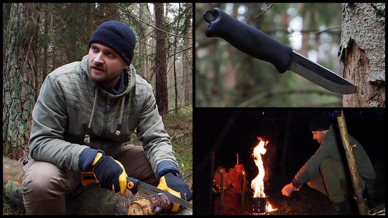 Biwak - Särmä Erakko Tarp 2.5 x 2.5 m, Nóż Terävä Jääkäripuukko ( gotowanie, try stick, fajka etc.)