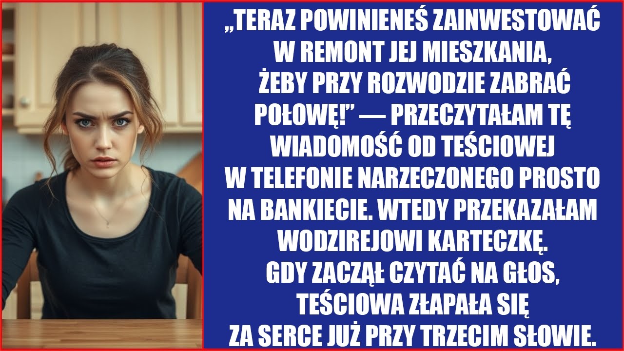 „Zainwestuj w remont, żeby przy rozwodzie wywalczyć połowę!” — sms w telefonie narzeczonego od jego